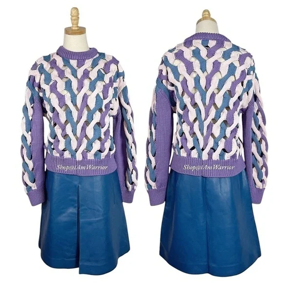 AKNVAS lattice open weave chunky knit sweater *shop@iamwarrior